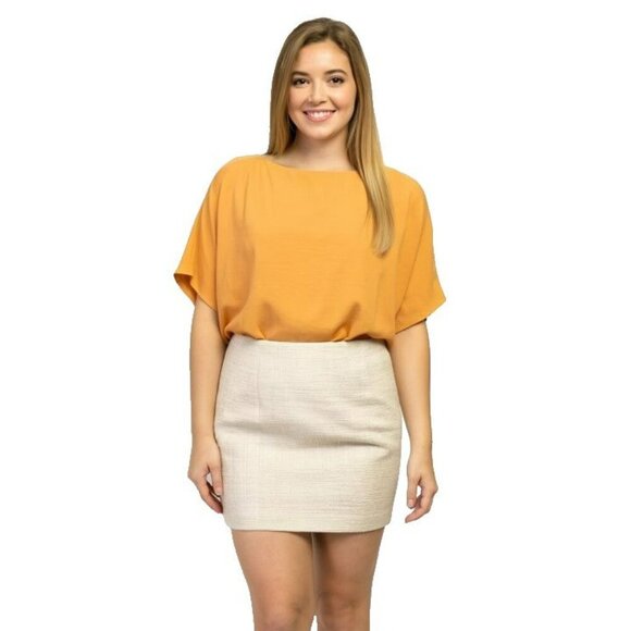 Pre-Loved Magano Size 2 Retro Peaches and Cream Coordinate Set Dress - Picture 1 of 9